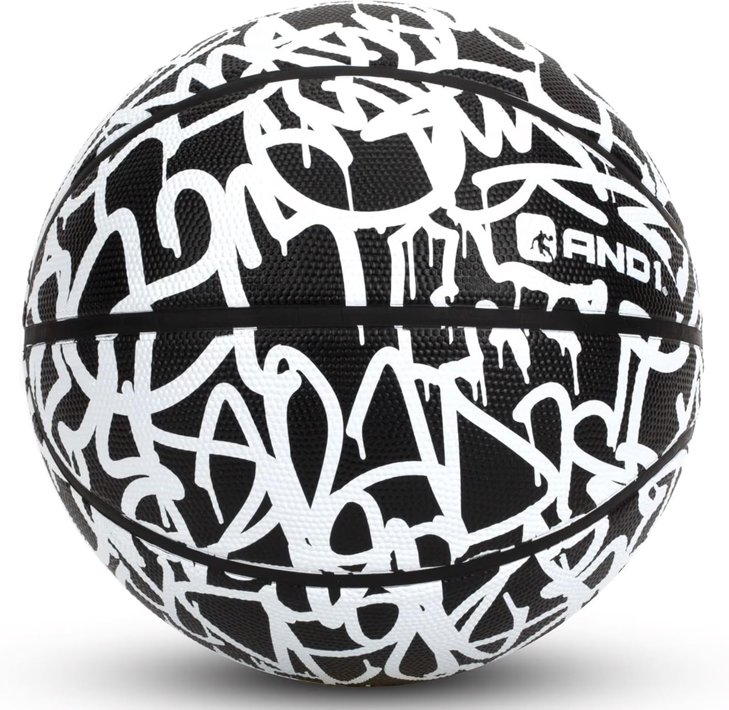 AND1 Chaos Rubber Basketball: Game Ready, Office Regulation Size (29.5”) Streetball, Made for Indoor/Outdoor Basketball Games- Graffiti Series